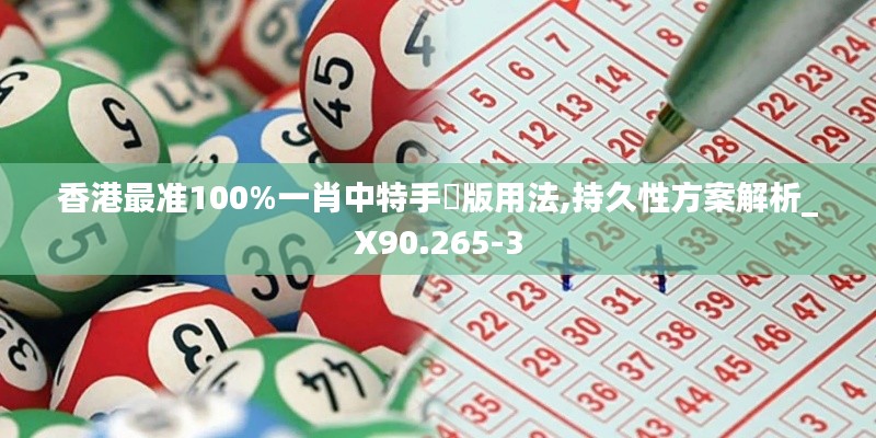 香港最准100%一肖中特手機版用法,持久性方案解析_X90.265-3