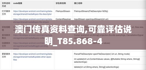 澳门传真资料查询,可靠评估说明_T85.868-4