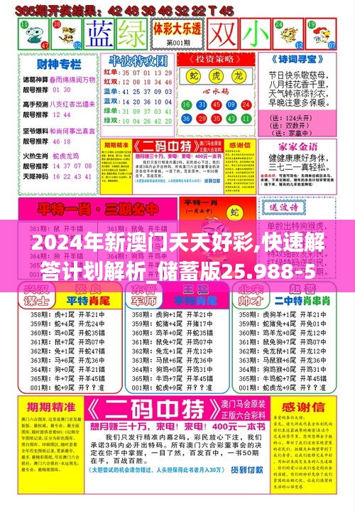 2024年新澳门夭夭好彩,快速解答计划解析_储蓄版25.988-5