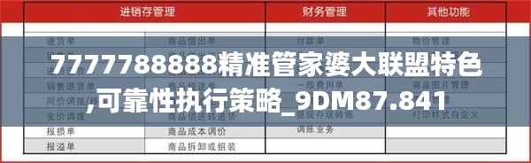 7777788888精准管家婆大联盟特色,可靠性执行策略_9DM87.841