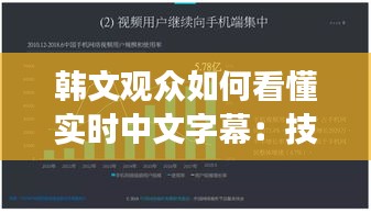 韩文观众如何看懂实时中文字幕：技术革新与文化交流的桥梁